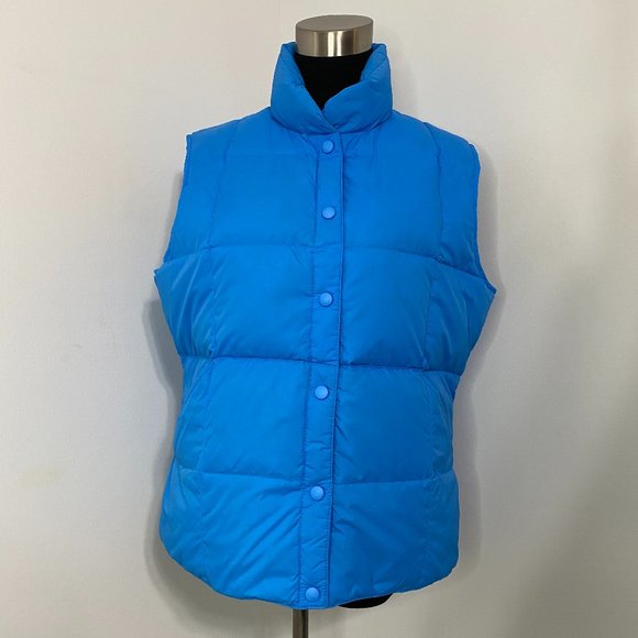 Lands' End Jackets & Blazers - Lands' End Puffer Vest Women's M 10 12 Blue Down
